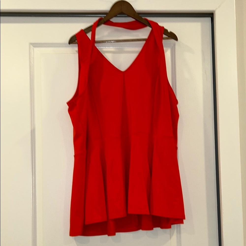 Red Sleeveless Women's Top